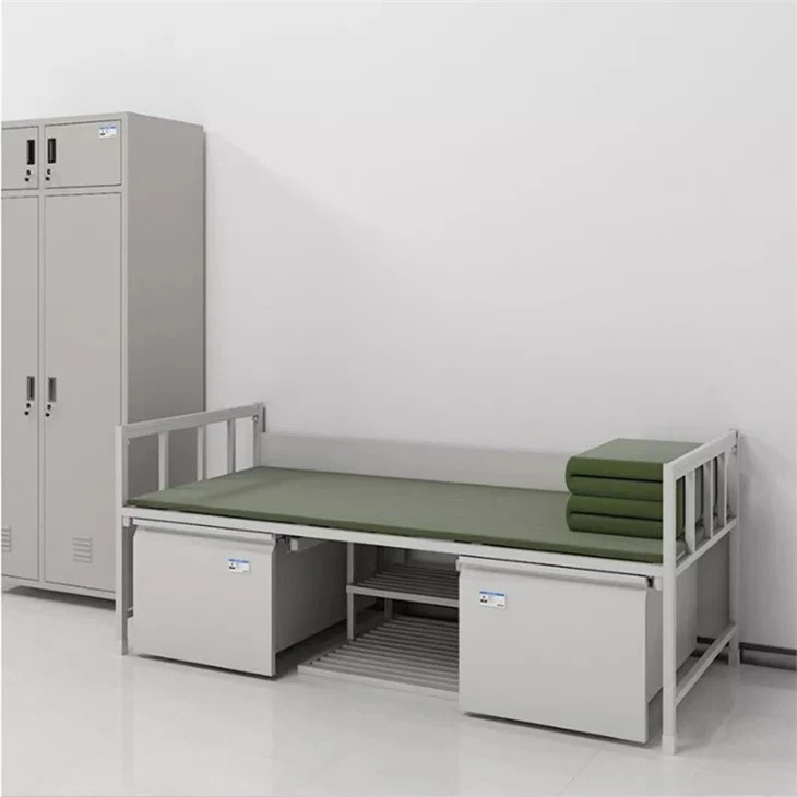 Single metal bed with cabinet (4)