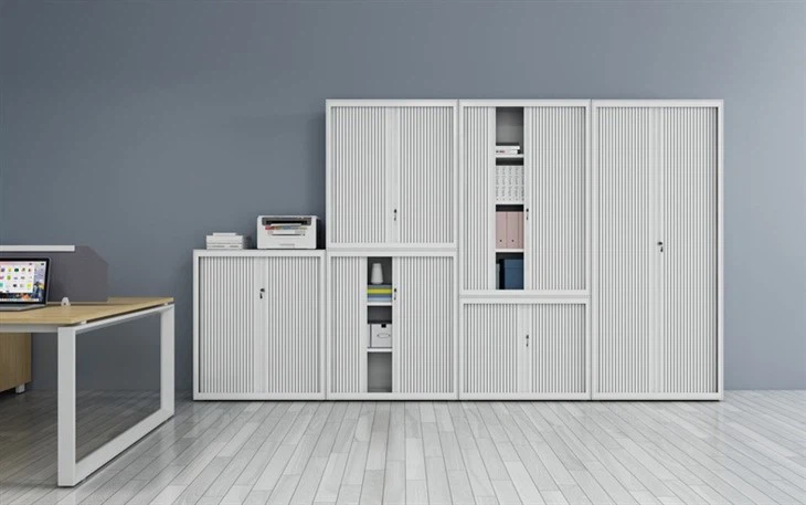 Steel Tambour Storage Cabinet With Steel Rolling Shutter Door Filing Cabinet